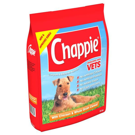 CHAPPIE® Complete Chicken and Wholegrain Cereal Dry Dog Food 15kg