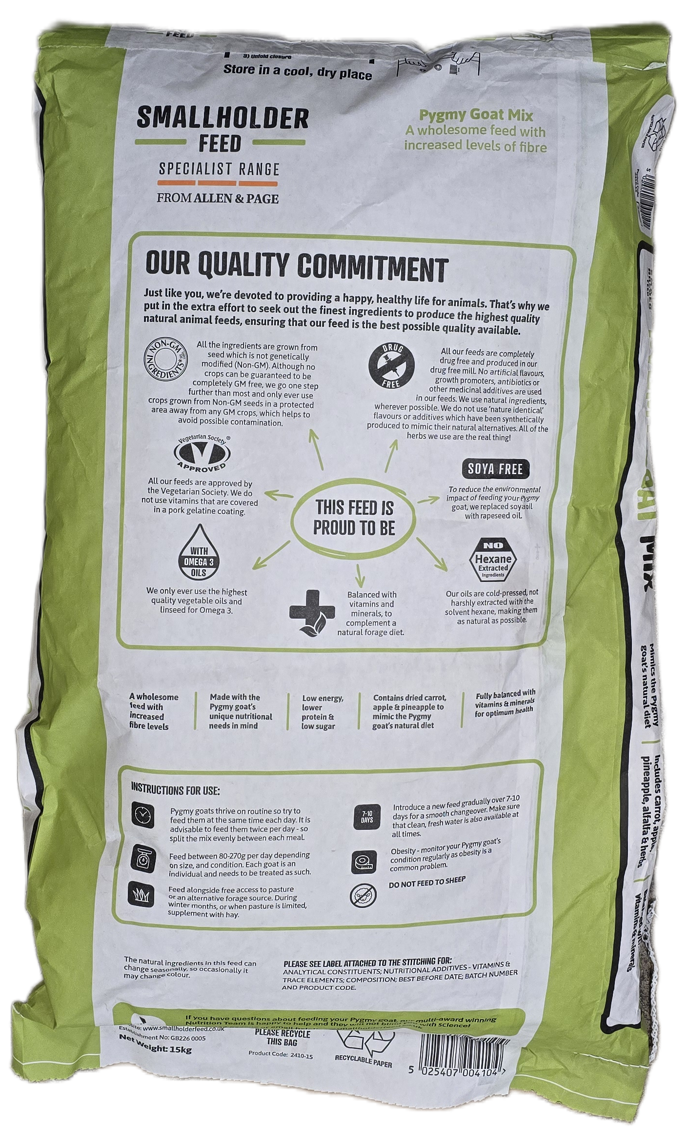 Allen & Page Pygmy Goat Mix 15Kg