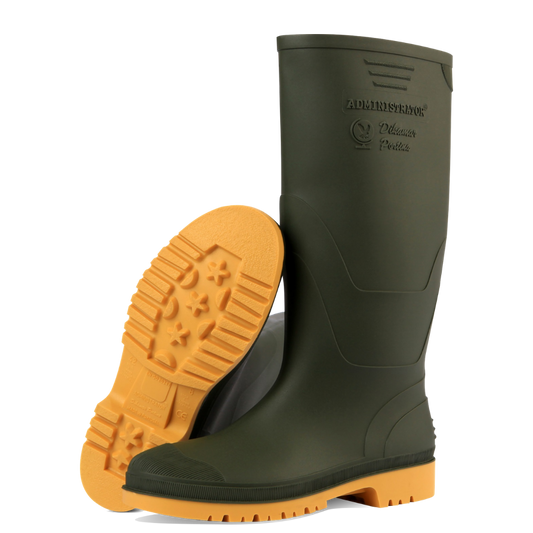 Dikamar Junior Administrator Non-Safety PVC Childrens Wellington Boot Green/Beige Size UK 11 - 5 (European 29 - 38)