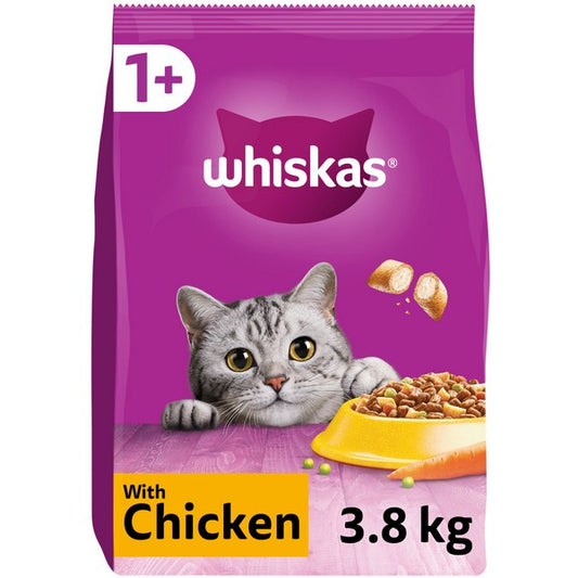 Whiskas 1+ Adult Complete Dry Cat Food Chicken Flavour