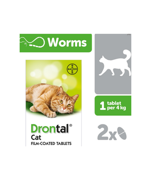 Drontal Cat Ellipsoid Tablets (2) NFA-VPS