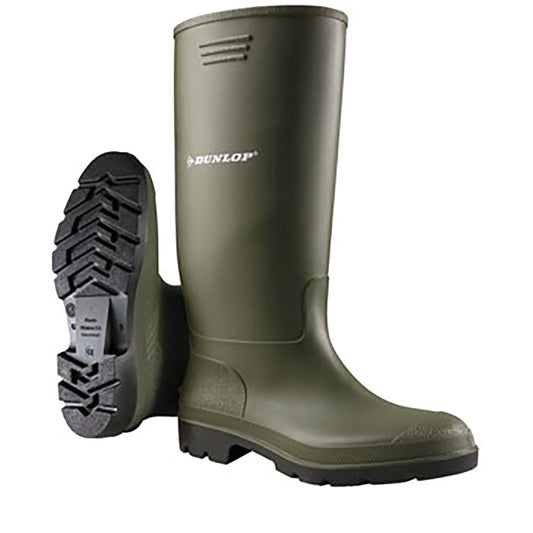 Dunlop Pricemastor Non-Safety Wellington Boot Green/Black Sizes UK 6 to 12 (European 39 to 47)