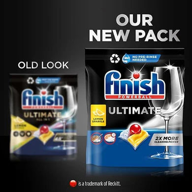 Finish Ultimate Deep Clean & Shine Dishwasher Tablets Lemon Sparkle - Pack-92