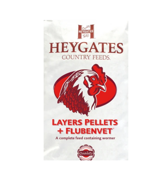 Heygates Layers Pellets+ Flubenvet  POM