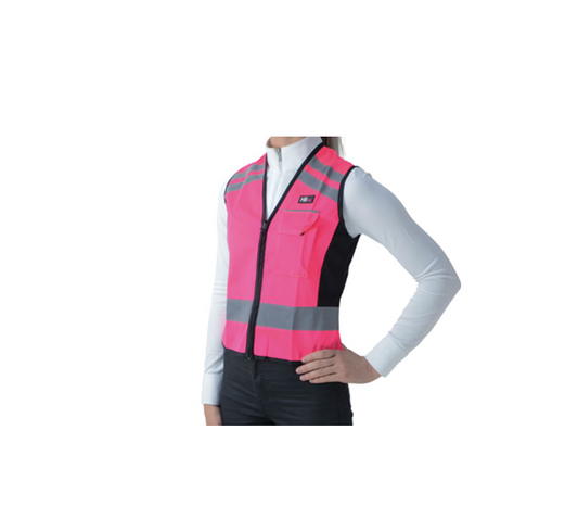 HyViz Hi Viz Waistcoat PLEASE PASS WIDE and SLOW Pink & Black