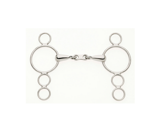 Lorina Continental 3 Ring French Link Snaffle 5.5"