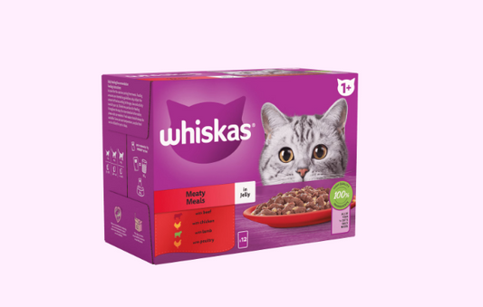 Whiskas 1+ Chunks in Jelly Meaty Meals 85g (12)