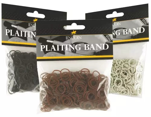 Lincoln Plaiting Bands Brown (500)