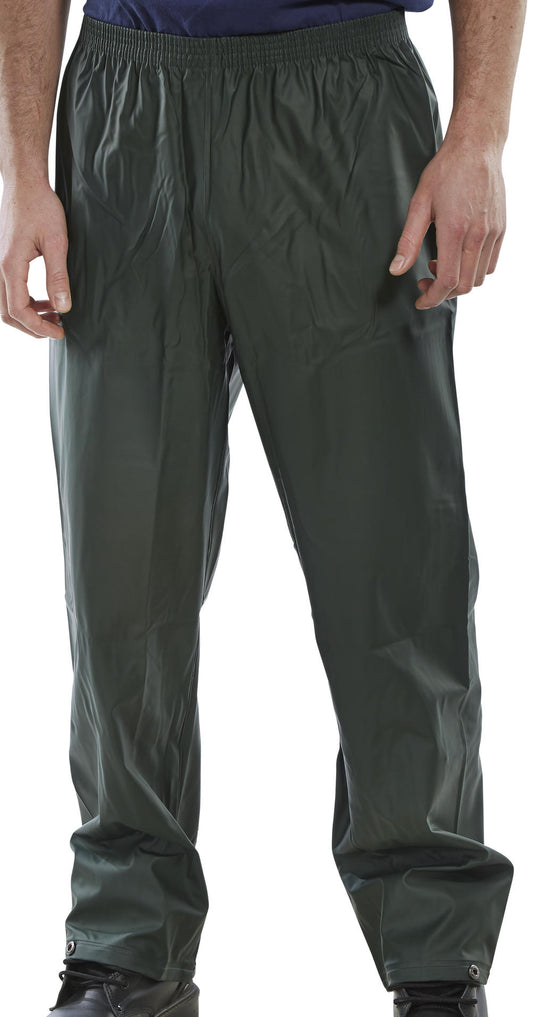 Beeswift Super B-Dri Weather Proof Trousers Olive Green (Size S to 3XL)