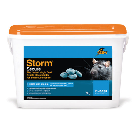 Storm Secure Bait Block 3kg **COMMERCIAL CERTIFICATE REQUIRED FOR PURCHASE**