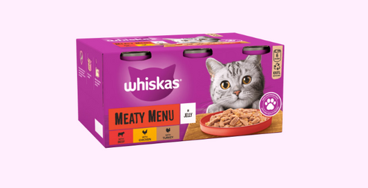 Whiskas 1+ Tin Chunks In Jelly Meaty Menu (6)