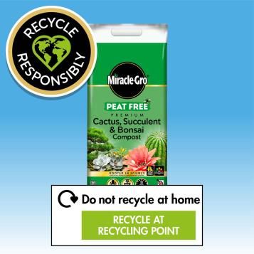 Miracle-Gro® Peat Free Premium Cactus Succulent & Bonsai Compost 10L