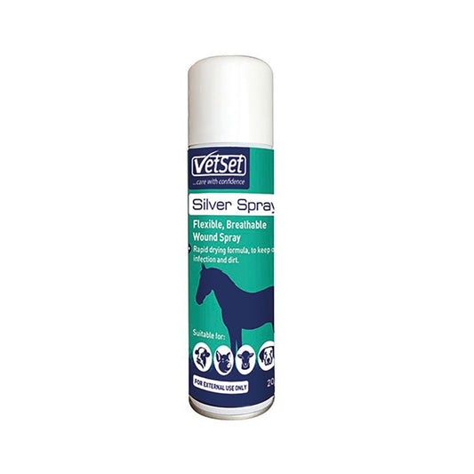 VetSet Silver Spray 250ml - Flexible, Breathable Wound Spray