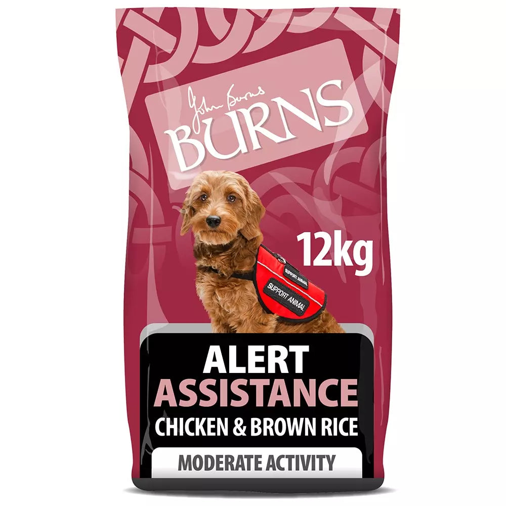 Burns Adult Dog Food Alert Assistance Chicken & Brown Rice