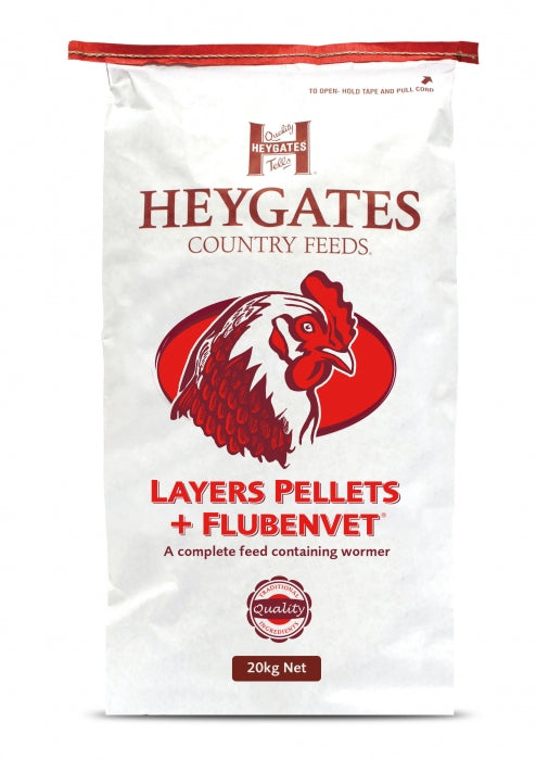 Heygates Layers Pellets+ Flubenvet  POM