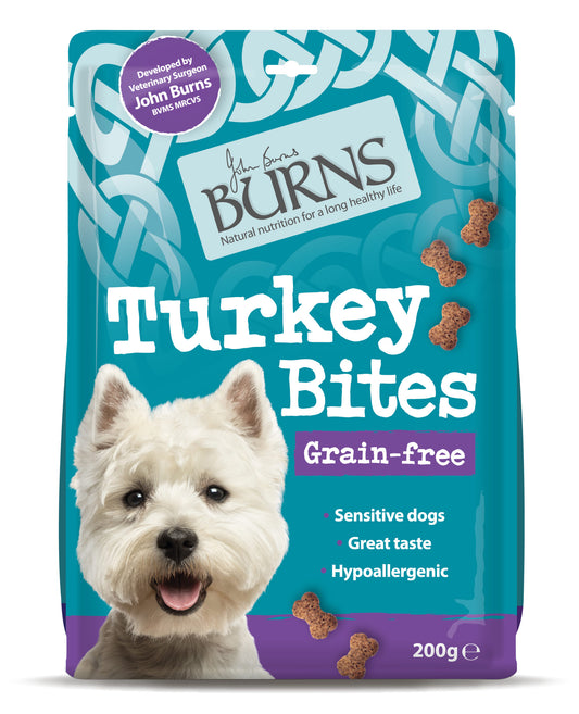 Burns Dog Treats Grain Free Turkey Bites 200g
