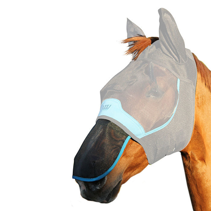 Woof Wear UV Fly Mask Nose Protector - Black & Turquoise
