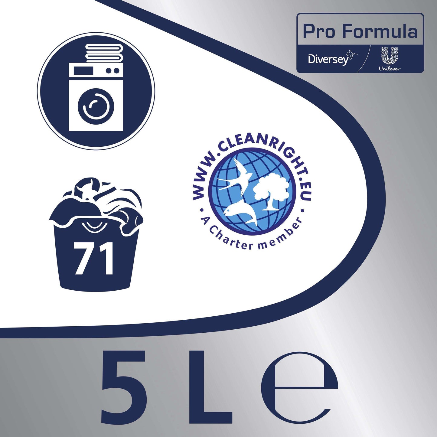 Diversey Persil Pro Formula Biological Liquid 5L - Biological Fabric Wash Detergent