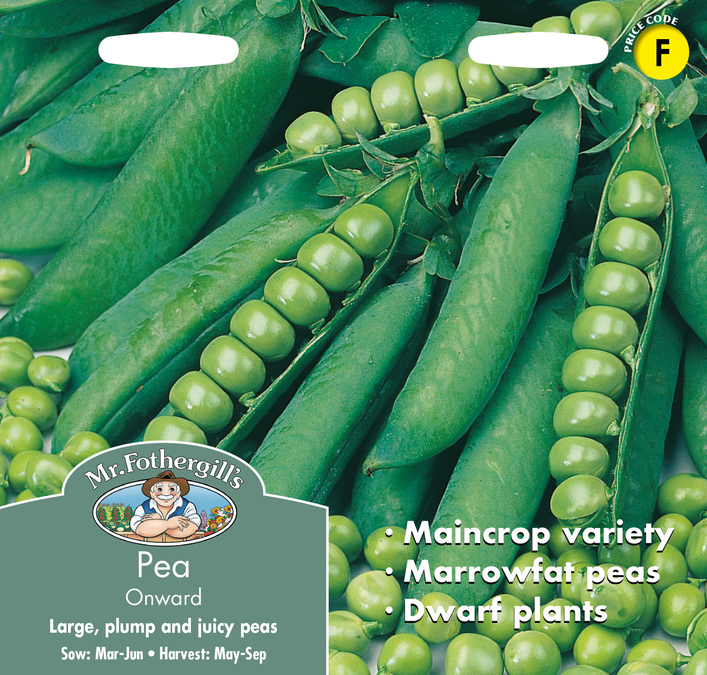 Mr Fothergill's Vegetable Seeds Pea Onward - 275 Seeds