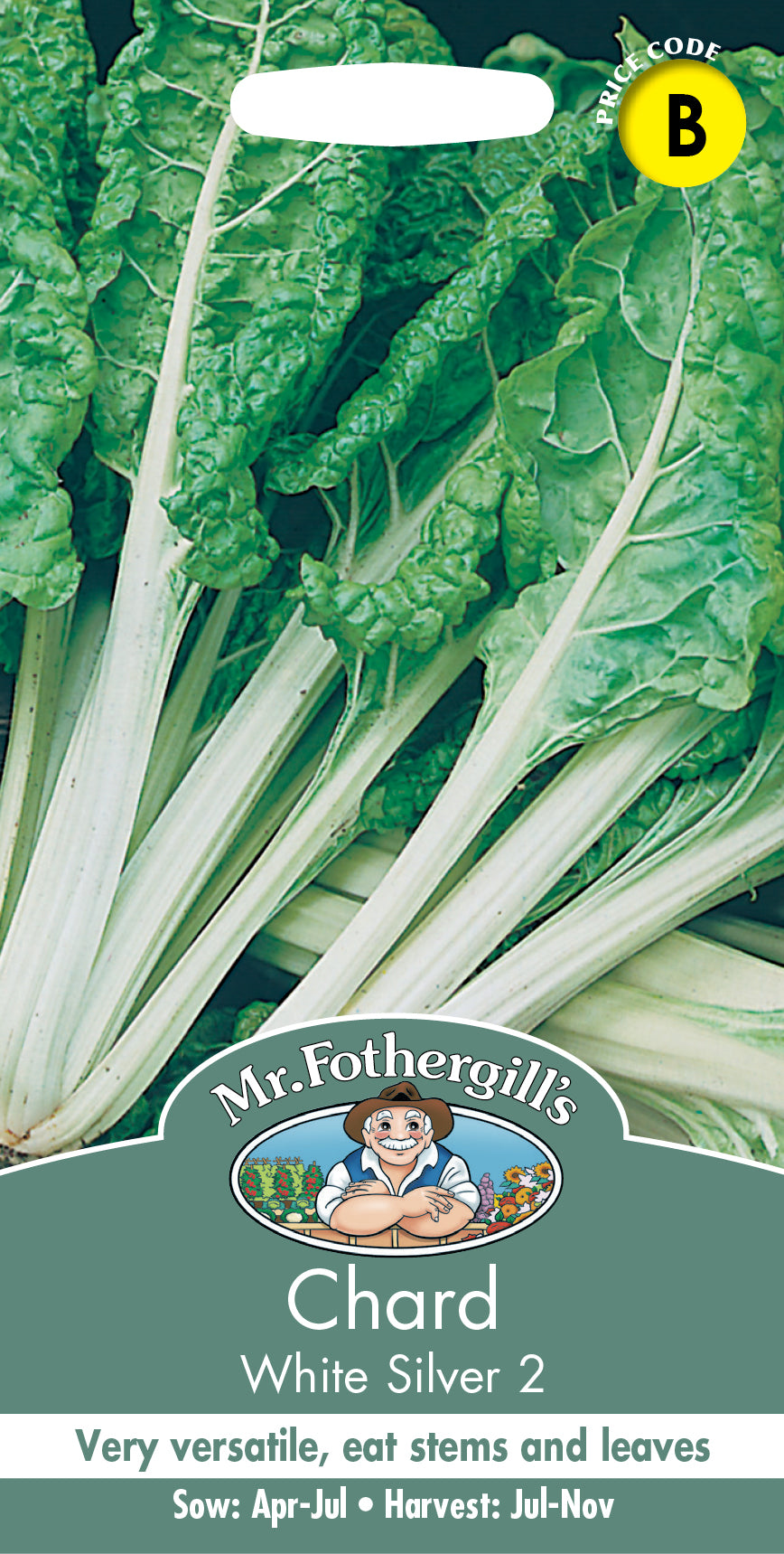 Mr Fothergill's Vegetable Seeds Chard White Silver 2 - 350 Seeds