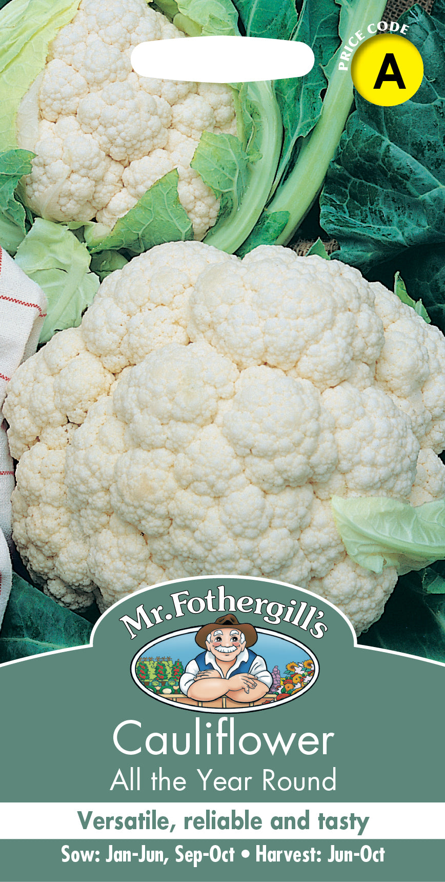 Mr Fothergill's Vegetable Seeds Cauliflower All The Year Round - 200 Seeds