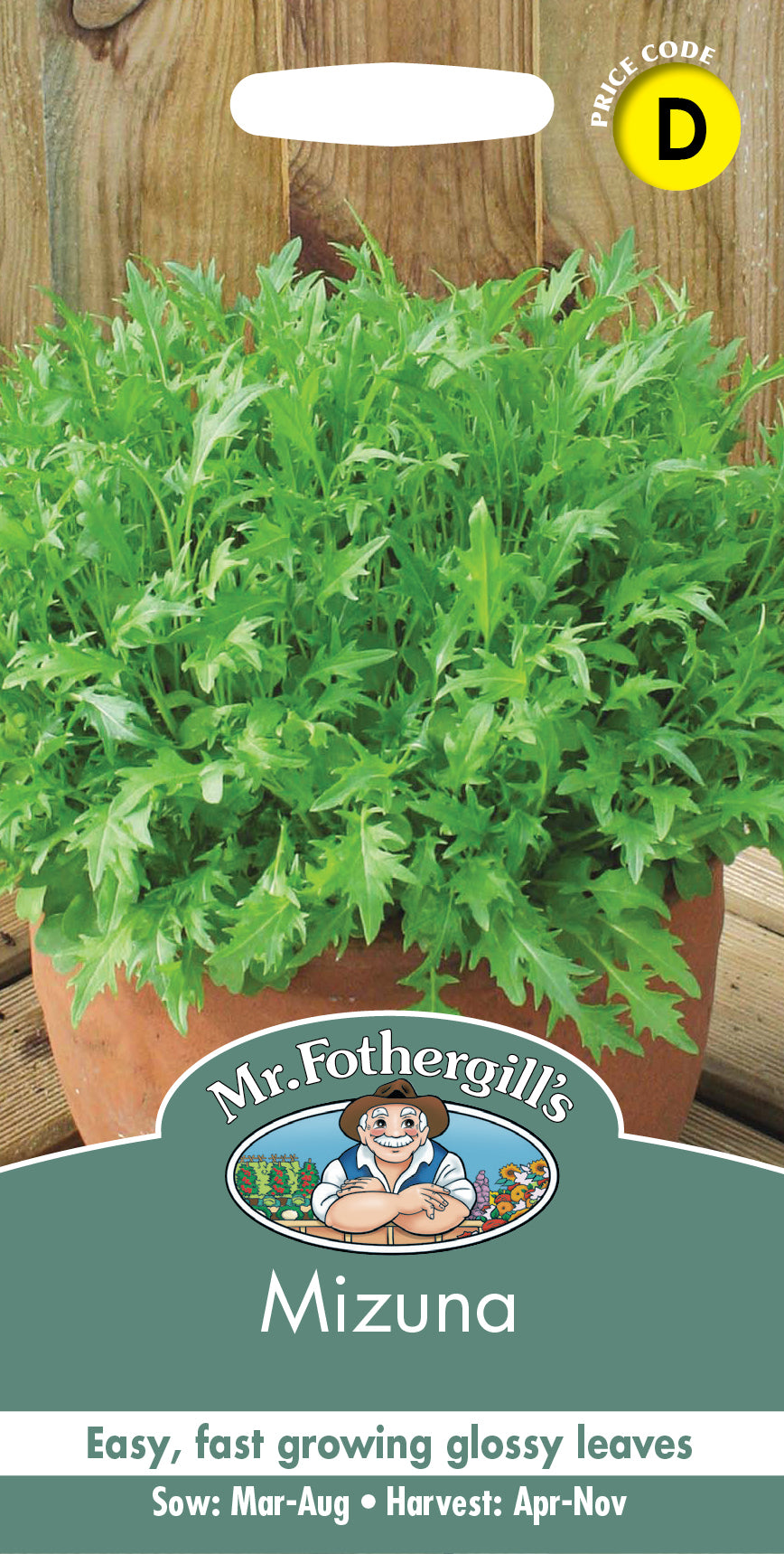 Mr Fothergill's Salad Seeds Mizuna - 500 Seeds