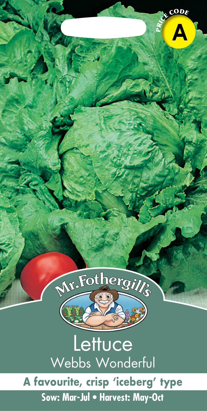 Mr Fothergill's Salad Seeds Lettuce Webbs Wonderful - 1,250 Seeds