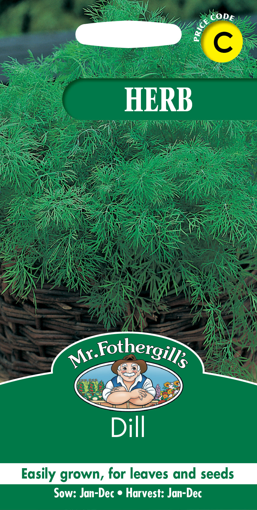 Mr Fothergill's Herb Seeds Dill - 750 Seeds