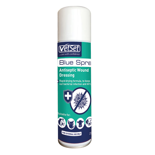 VetSet Blue Spray 250ml - Antiseptic Wound Dressing