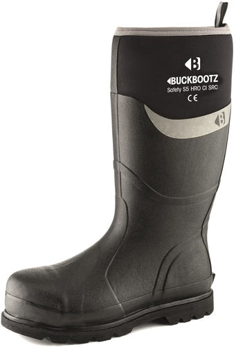 Buckbootz BBZ6000 S5 Neoprene/Rubber Heat & Cold Insulated Safety Wellington Boots