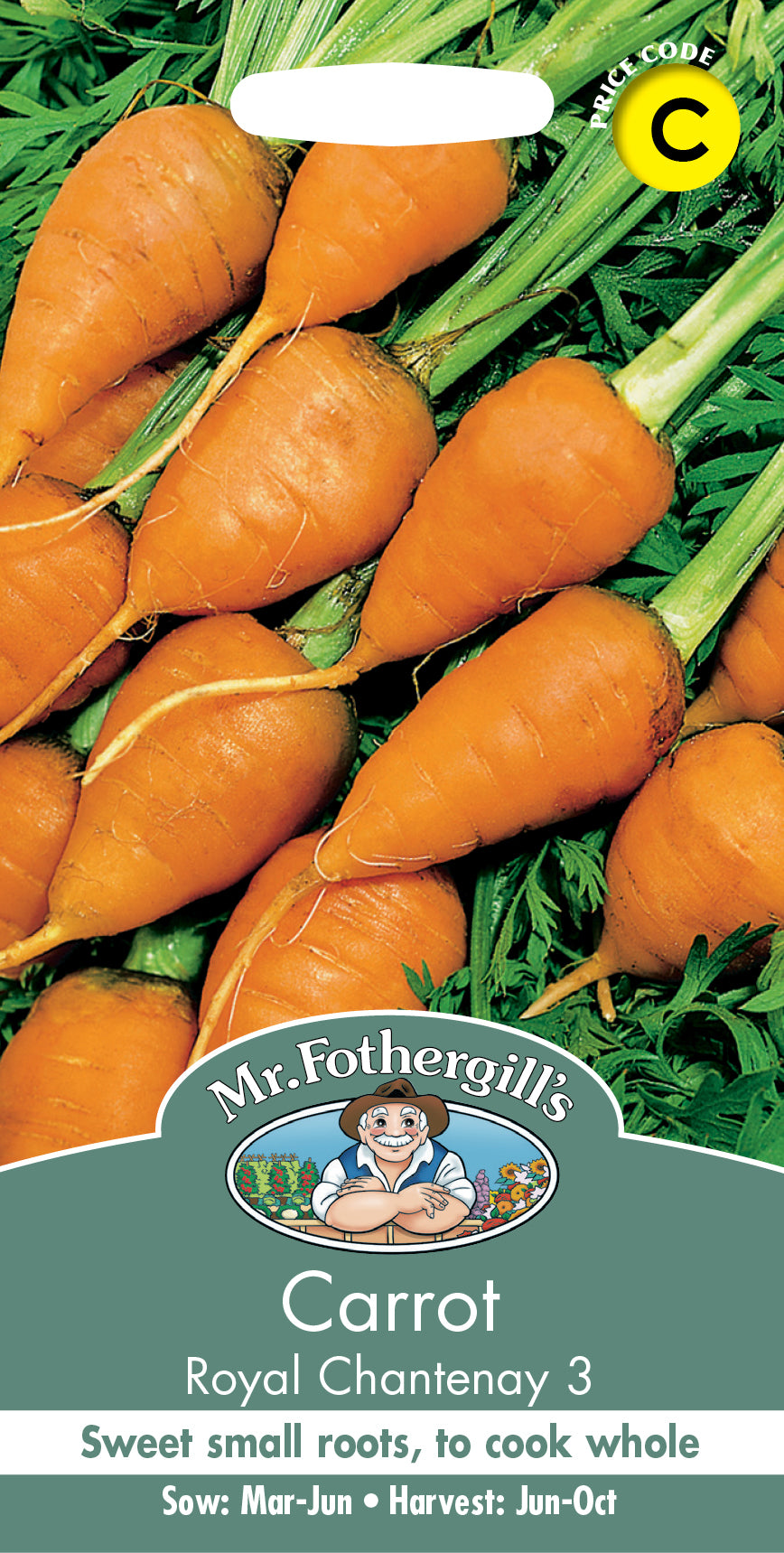 Mr Fothergill's Vegetable Seeds Carrot Royal Chantenay 3 - 1,000 Seeds