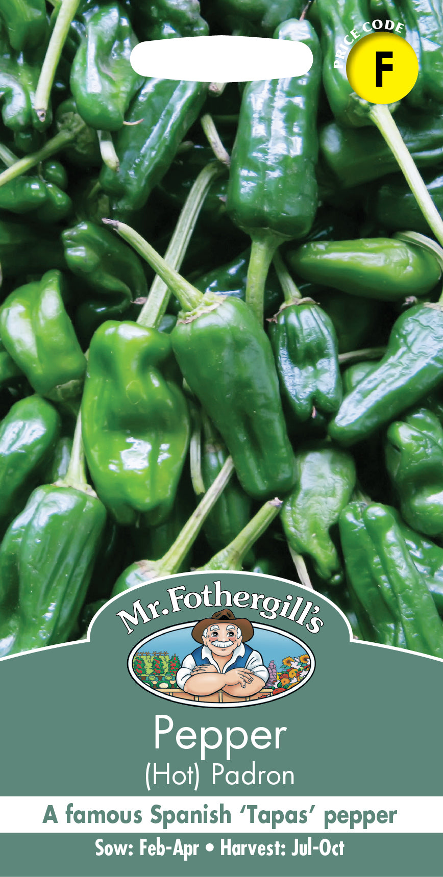 Mr Fothergill's Vegetable Seeds Pepper (Hot) Padron - 20 Seeds