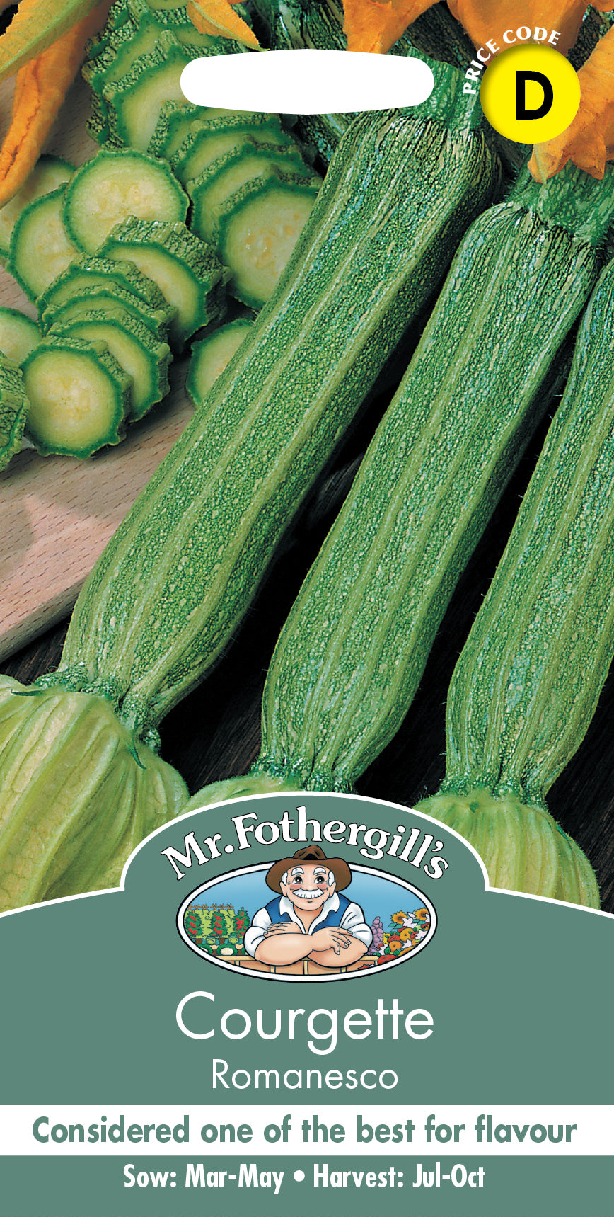 Mr Fothergill's Vegetable Seeds Courgette Romanesco - 25 Seeds