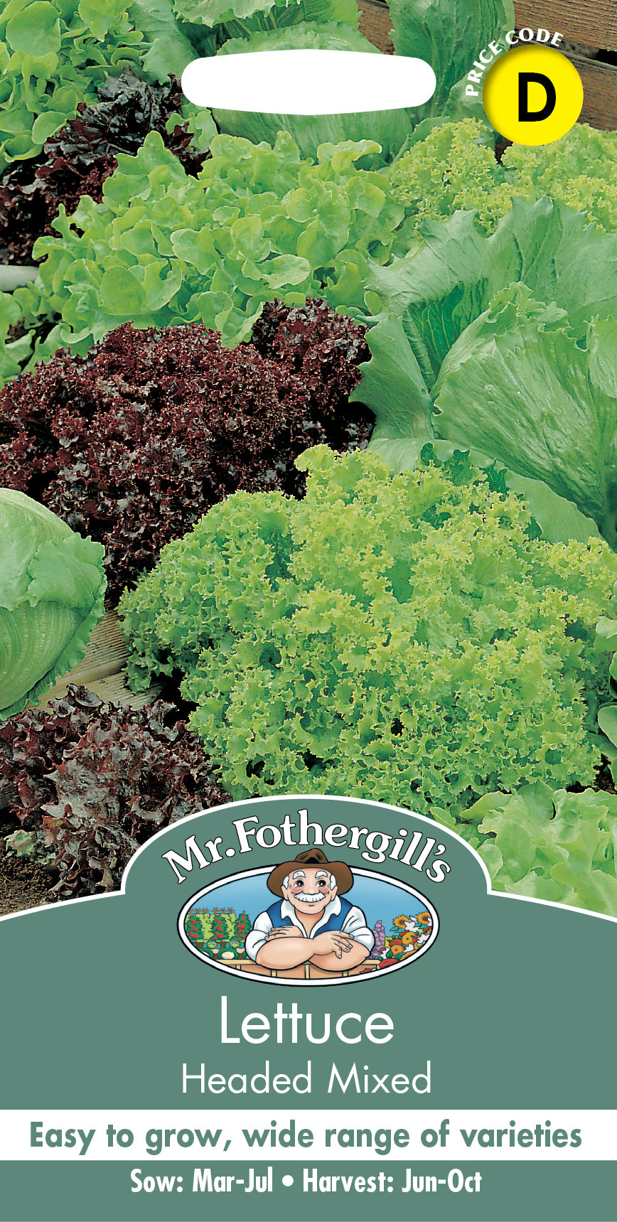 Mr Fothergill's Salad Seeds Lettuce Headed Mixed - 1,000 Seeds