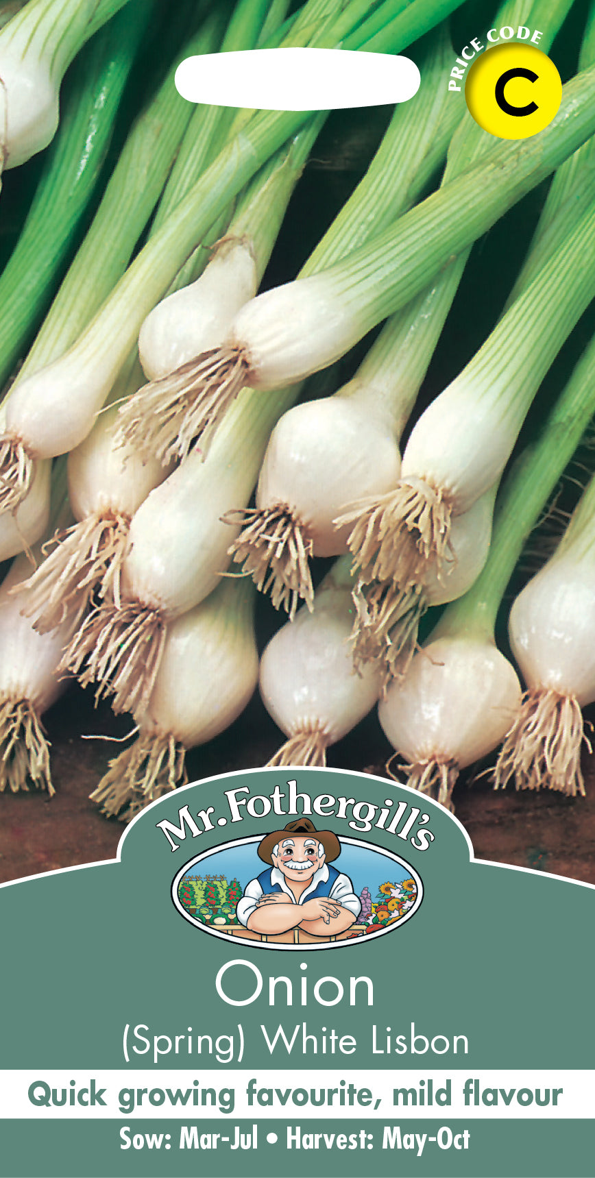 Mr Fothergill's Salad Seeds Onion (Spring) White Lisbon - 650 Seeds