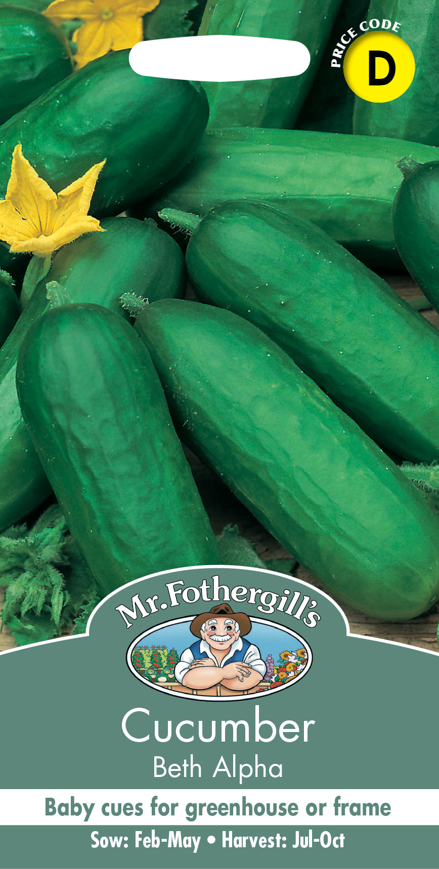 Mr Fothergill's Salad Seeds Cucumber Beth Alpha - 40 Seeds