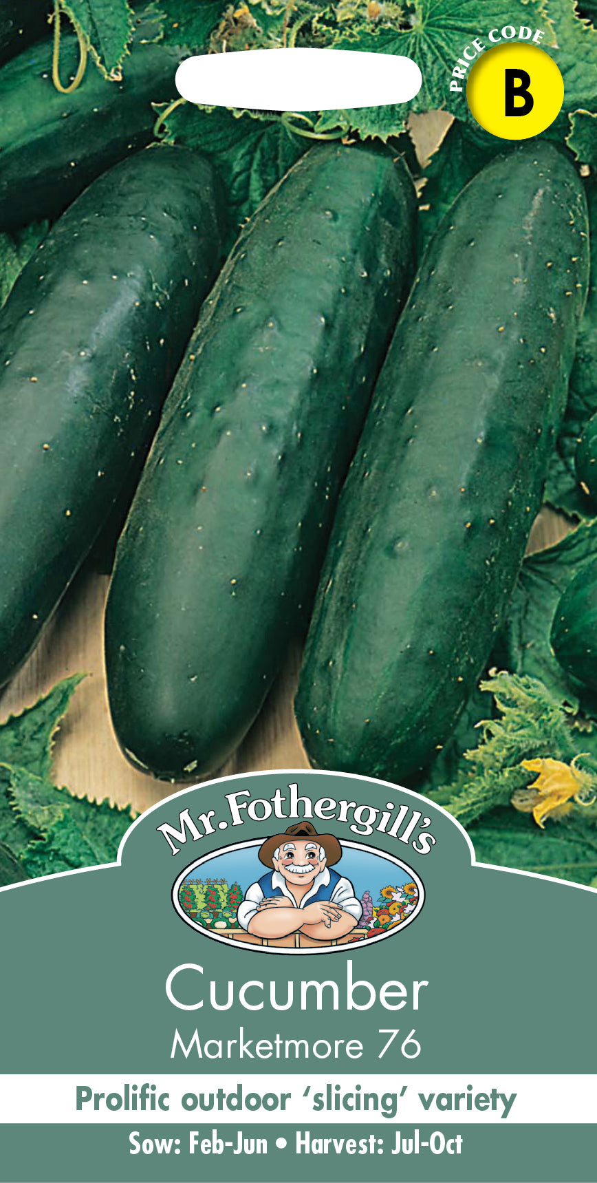 Mr Fothergill's Salad Seeds Cucumber Marketmore 76 - 25 Seeds