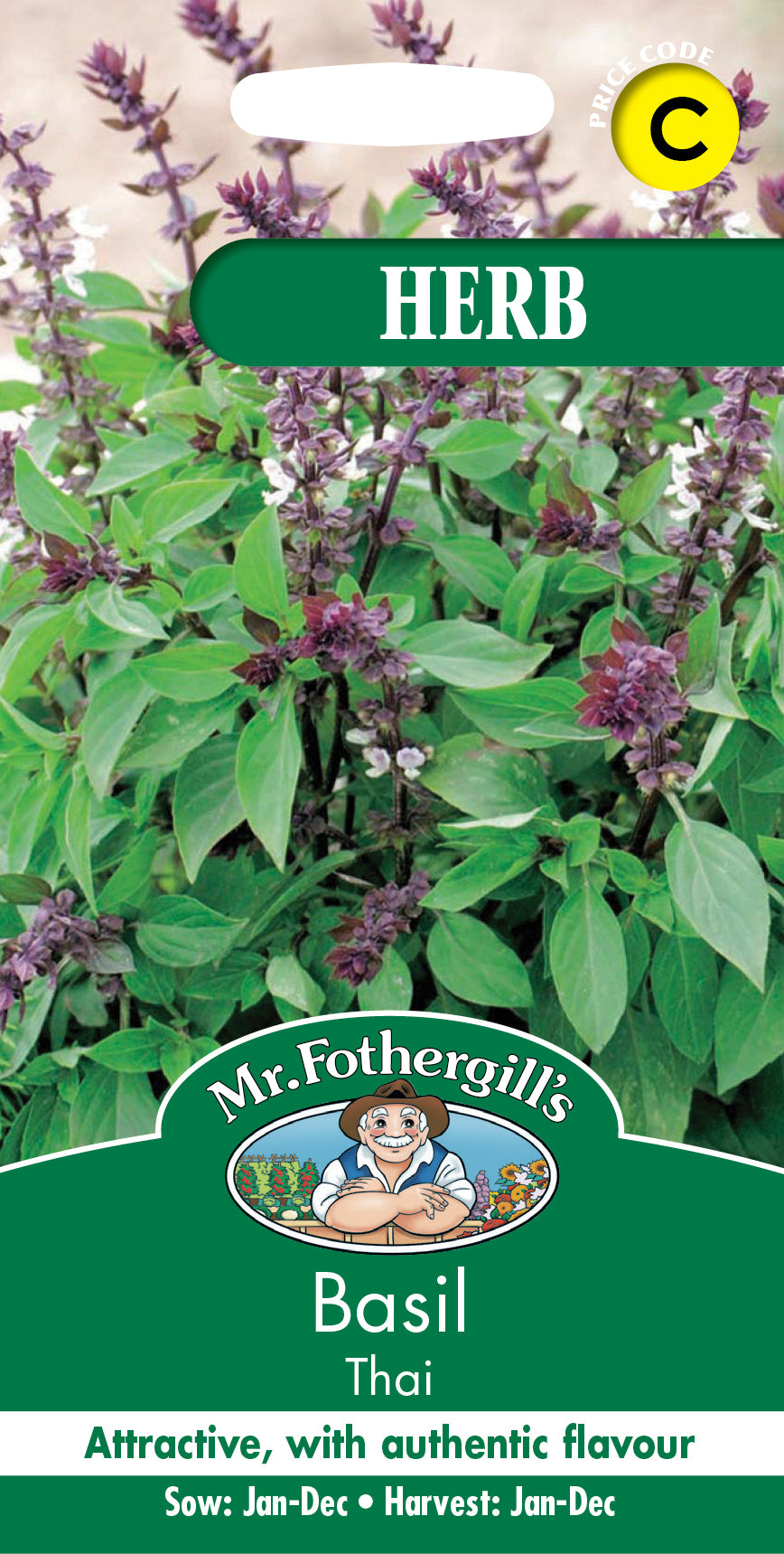 Mr Fothergill's Herb Seeds Basil Thai - 300 Seeds