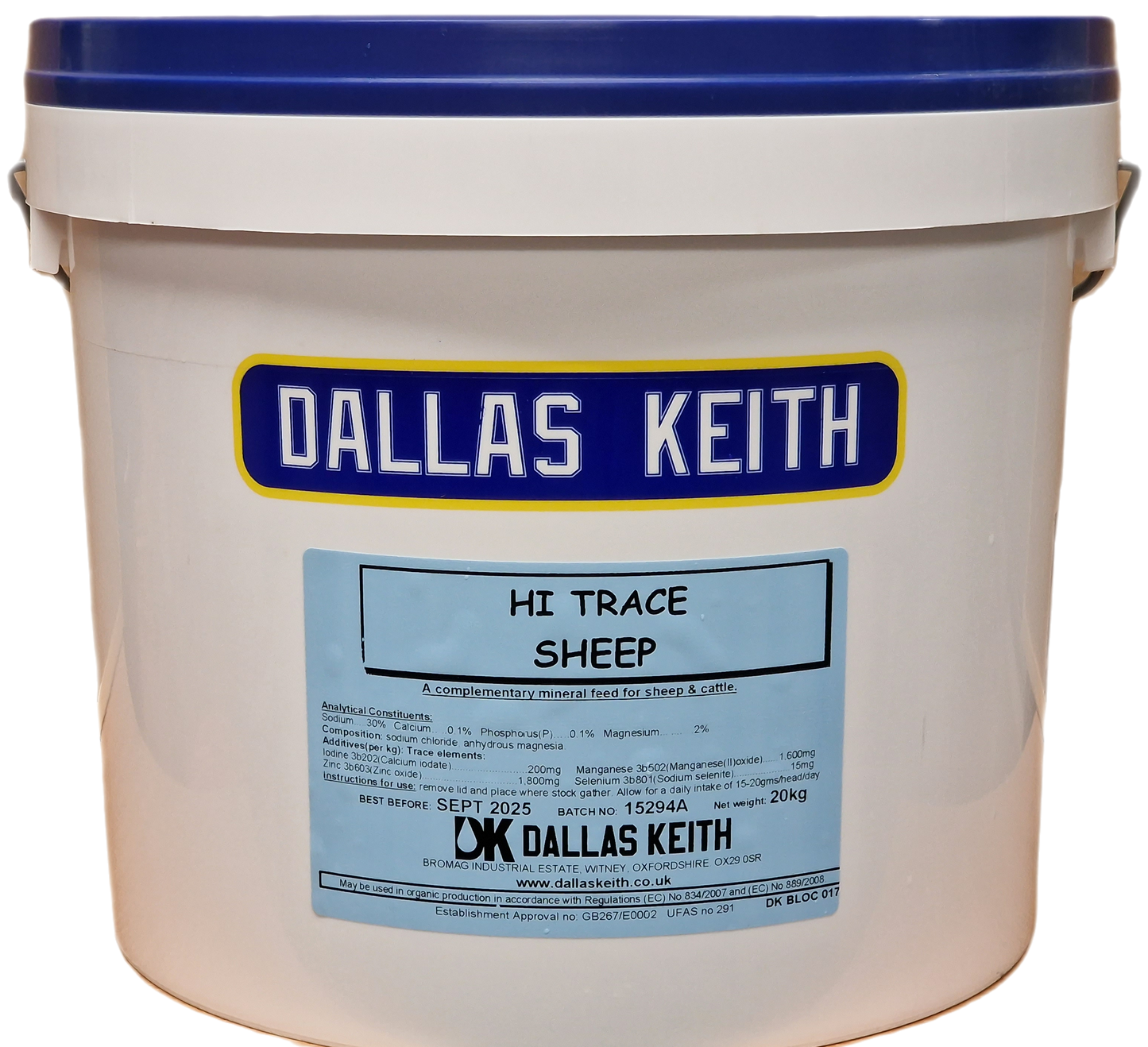 Dallas Keith SaltLix Hi Trace Sheep Bucket 20Kg