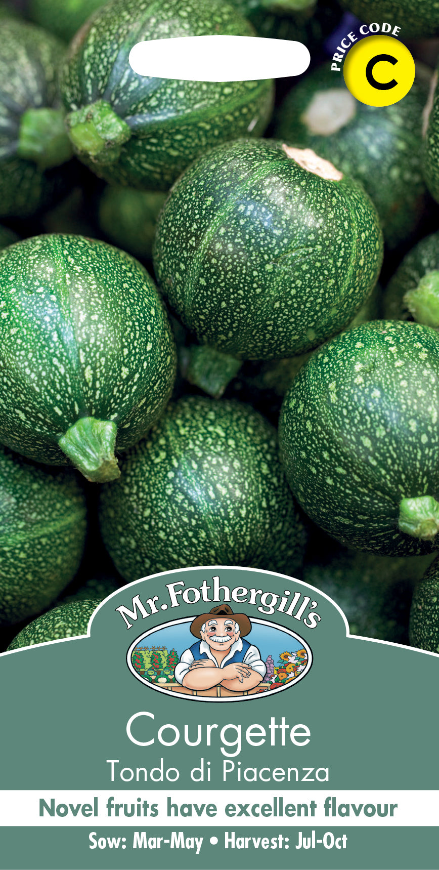 Mr Fothergill's Vegetable Seeds Courgette Tondo di Piacenza - 20 Seeds