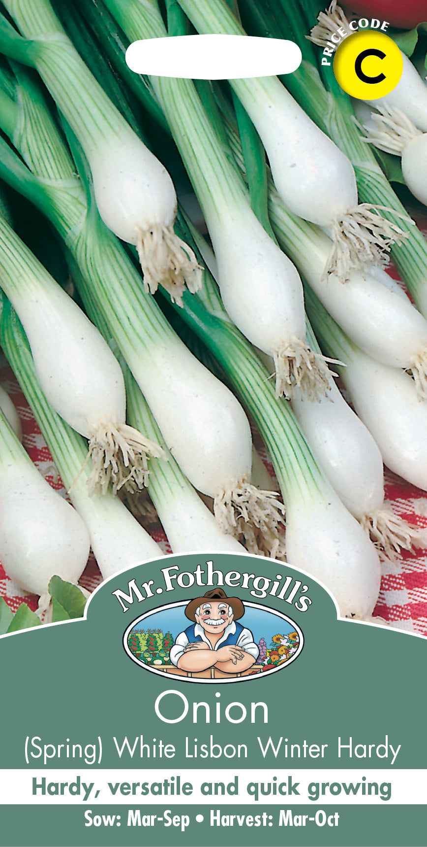 Mr Fothergill's Salad Seeds Onion (Spring) White Lisbon Winter Hardy -