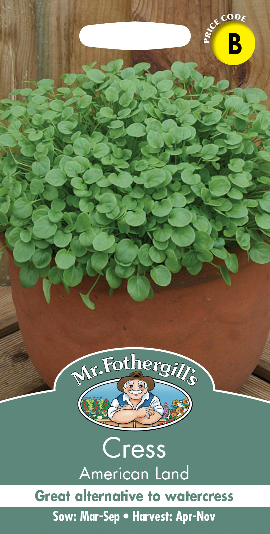 Mr Fothergill's Salad Seeds Cress American Land - 1,000 Seeds