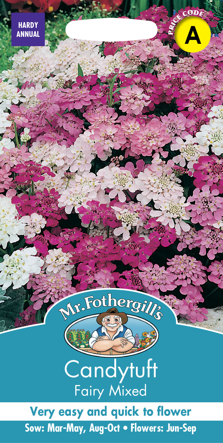 Mr Fothergill's Flower Seeds Candytuft Fairy Mixed - 500 Seeds