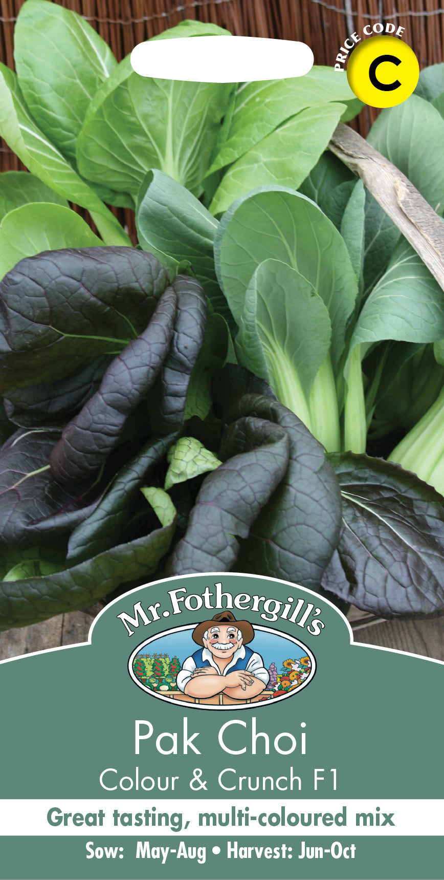 Mr Fothergill's Salad Seeds Pak Choi Colour & Crunch F1 - 175 Seeds