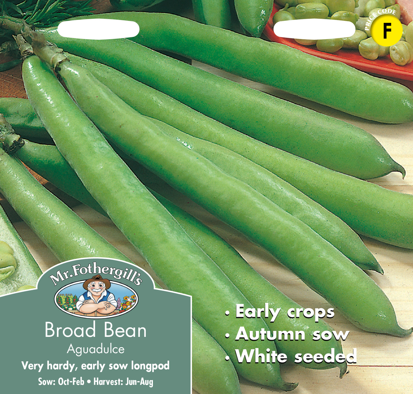 Mr Fothergill's Vegetable Seeds Broad Bean  - 50 Seeds