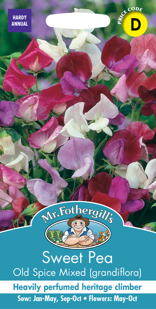 Mr Fothergill's SWEET PEA Old Spice Mixed (Grandiflora)