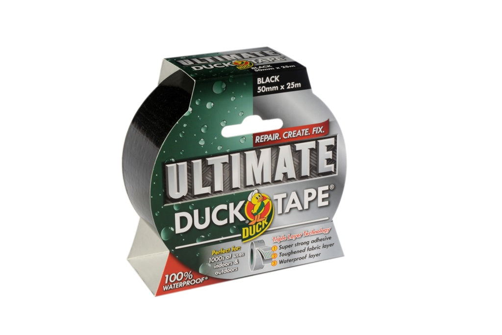 Ultimate Duck Tape 50mm x 25m - Black or Silver