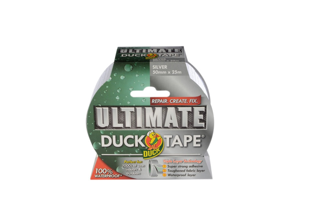 Ultimate Duck Tape 50mm x 25m - Black or Silver