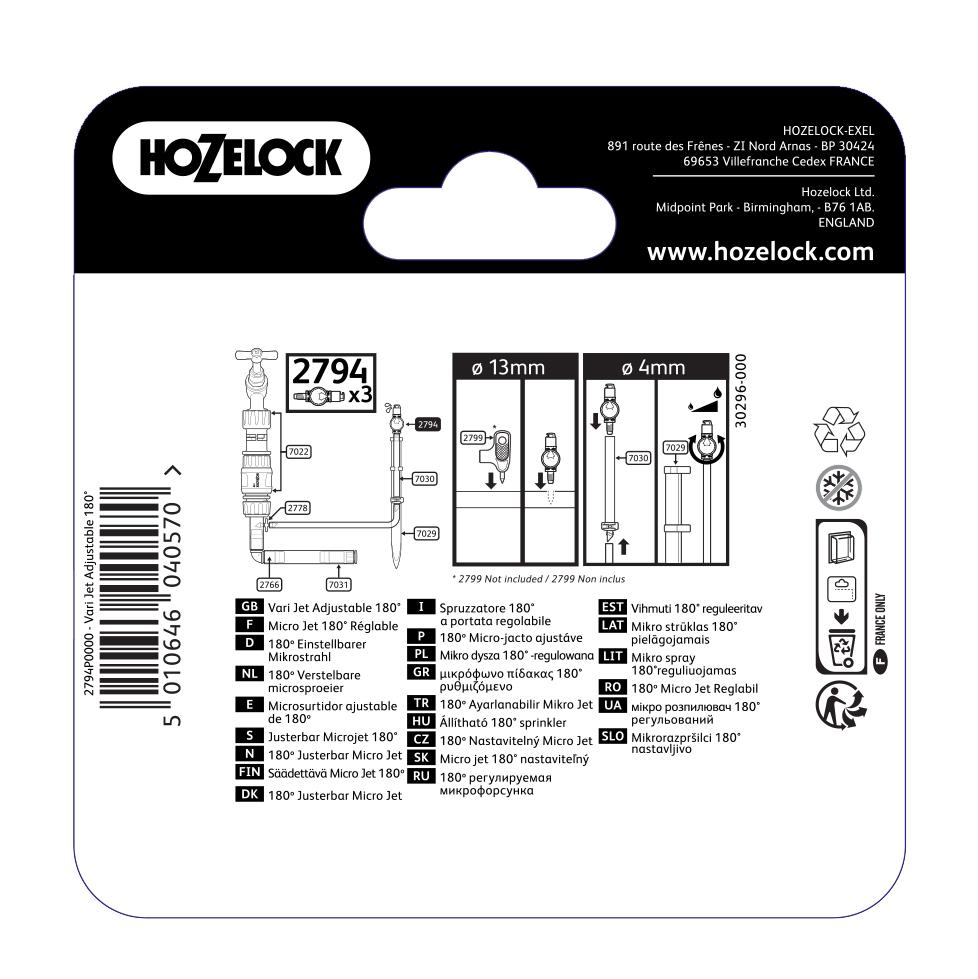 Hozelock 2794 Adjustable Microjet 180 Degree (3)