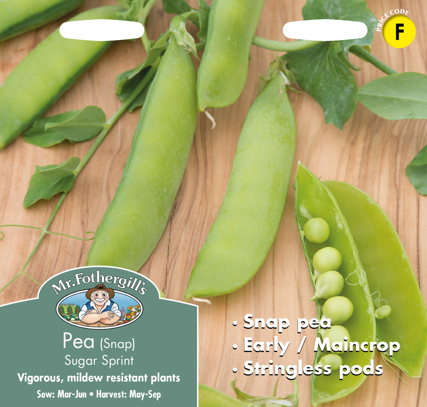 Mr Fothergill's Vegetable Seed Pea (Snap) Sugar Sprint - 150 Seeds